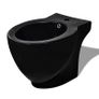 Black Ceramic Toilet & Bidet Set Image 4