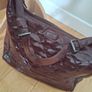 Stunning Lulu Guinness Designer Maroon Patent Leather Bag Image 3