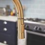 Brushed Brass Pull-Out Kitchen Mixer Tap Image 5