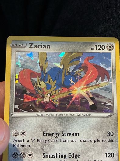 pokemon card zacian cracked holo