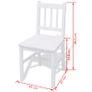 Five Piece Dining Set Pinewood White Image 7
