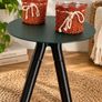 3D Printed Portable Mini Side Table, Pine Green & Black, 25cm, Camping & Home Image 3