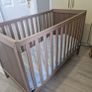 IKEA Wooden Baby Cot with Mattress Image 4