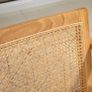 Comfortable Lounge Chair Rattan Chair with Thick Cushion - Rattan Backrest - Deep Seat - Hevea Wood Frame Linen-Look Beige Image 7