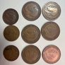 6 UK one pence and 3 UK half pence Image 2