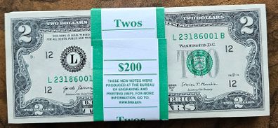 USA United States 2017 2 Dollars Crisp Uncirculated from Slab Consecutive Numbers if Buying More then One