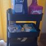 Black storage trolley Image 2