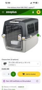 Dog transport box kennel crate IATA airline approved size 5