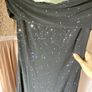 Off-Shoulder Crystal-Embellished Starry Mesh Long Evening Gown Image 2