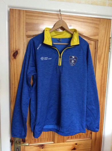 Saint Marys Boys FC.Sandyford Dublin. Mens Half Zip Fleece Training Track Sideline Top. Collect In Dublin Or Receive Via Post.