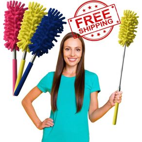 NEW SALE | 3pk Microfibre Extendable Feather Duster Brush | Feather Dusters for Cleaning Extendable Duster up to 76cm