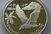 Flying Bat 10 Dollars Samoa 1994 Silver Proof