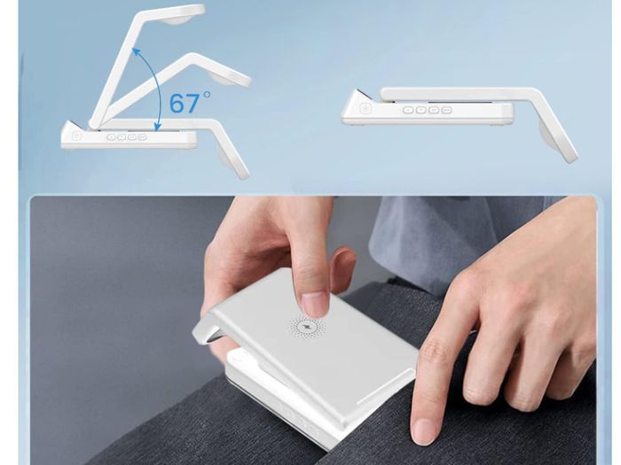 5-in-1 15w Magnetic Wireless Charger With Flashy Atmosphere Light/digital Clock