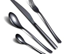 Brand new black cutlery set