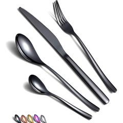 Brand new black cutlery set
