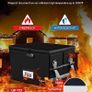 File Box with Lock,Fireproof Document Box with Handle and Zipper,Collapsible File Organiser Image 6