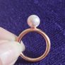 Silver 925 ring, gold plated with pearl. Image 5