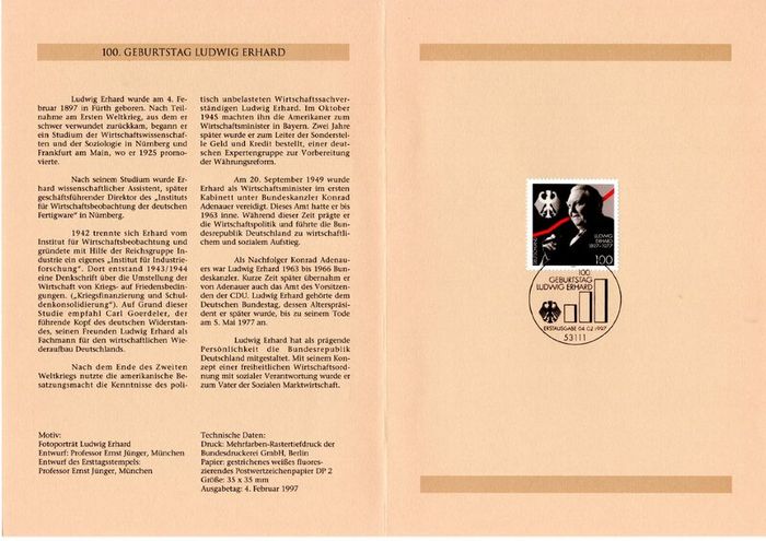 1997 Bundes Republic Deutschland (Germany) Federal Annual Stamp EFT Collection incl 45 images of contents