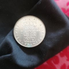 UNC 1961 Sweden Silver 2 Kronor Coin