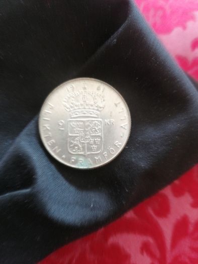 UNC 1961 Sweden Silver 2 Kronor Coin