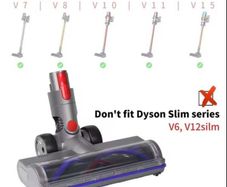 Direct Drive Cleaning Head Compatible with Dyson V7 V8 V10 V11 V15 Vacuum Cleaner For Short Pile Carpets
