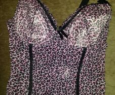 Brand new Okay  leopard print corset size UK18/20 cup UK42D EUR95D Postage included