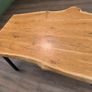 Solid Oak Live Edge Dining Table & Matching Bench Image 4