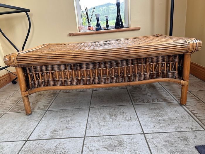 Wicker coffee table