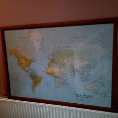 Vintage framed world map