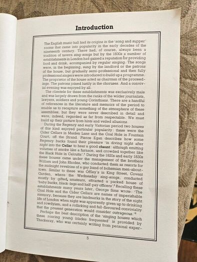 Bawdy Songs Of The Early Music Hall. By George Speaight. Large Volume Paperback In Good Condition. See Photos For Same.