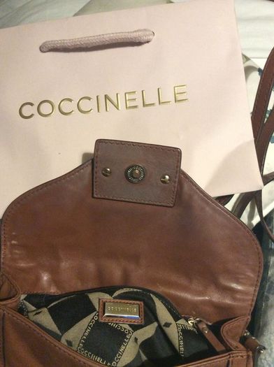 Coccinelle Tan Leather Shoulder - Crossbody Bag