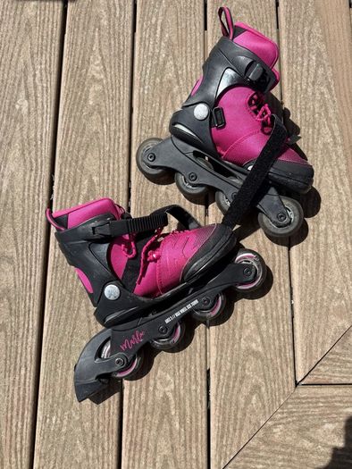Adjustable K2 Marlee Girls Inline Skates - Pink/Black - Size 32/37