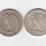 USA, 2 x Half Dollars, 1936,&1943, 90% silver coins (no. 453) Image 2
