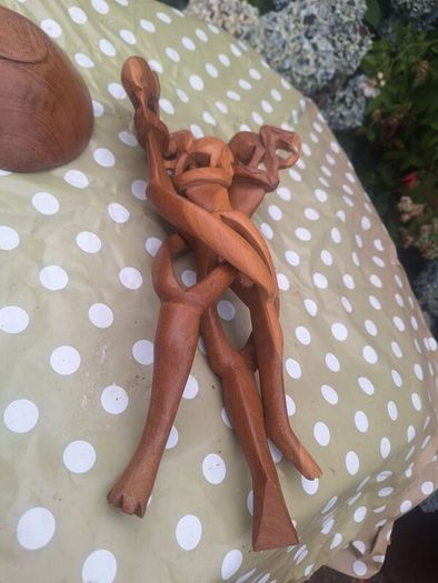 Vintage African Wooden Tripod Bowl