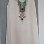 FRENCH CONNECTION white beaded mini dress Sz 12 UK (Fit 10-12UK) Image 3