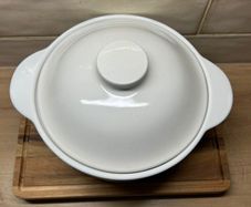 White Ceramic Lidded Casserole Dish