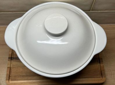 White Ceramic Lidded Casserole Dish