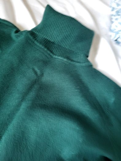Jumper dress dark green M turtle neck