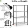 1000 lbs Storage Shelving Steel Heavy Duty 4-Tier Utility Shelving Unit Steel Organizer Wire Rack for Home,Kitchen,Office,Black 35 x 60 x 135.8 cm Image 4