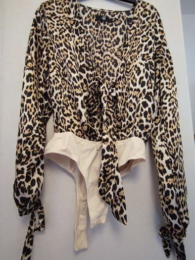 Missguided leopard bodysuit size 8
