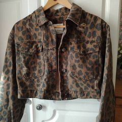 lovely denim crop jacket