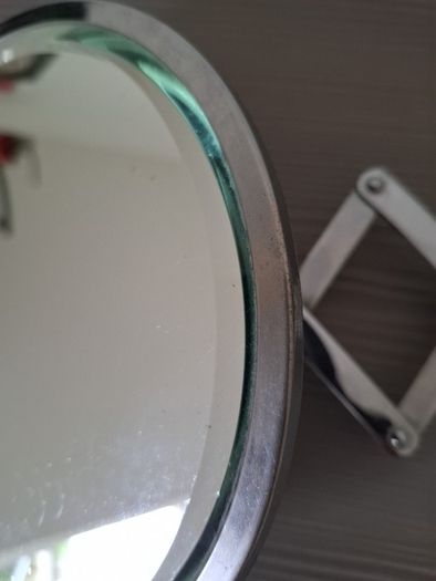 Stunning art deco top quality extending arm wall mounted bathroom shaving vanity mirror.