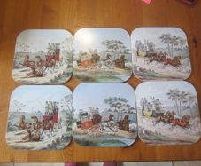 6 vintage small place mats