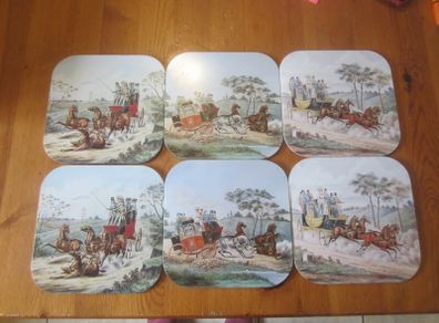 6 vintage small place mats