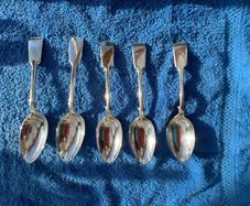 5 Daniel and Arter Antique spoons