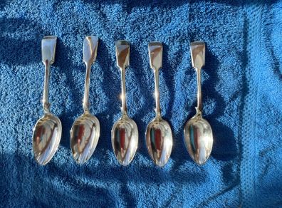5 Daniel and Arter Antique spoons