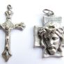 Collection of five religious crucifix and cross pendants Image 4