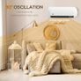 2000W Ceramic Electric Heater with Fan, Adjustable Thermostat, Wall Mounted - White Image 6
