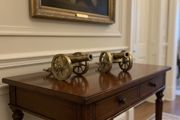 A Pair of Antique Solid Brass Desk Canons(5.4kgs)