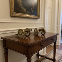 A Pair of Antique Solid Brass Desk Canons(5.4kgs)